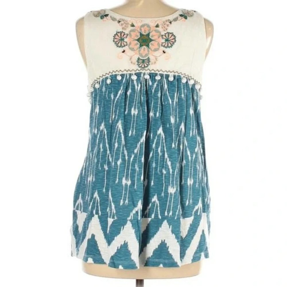 Anthropologie • Floreat Cascata Embroidered Tunic Top || Medium - Picture 3 of 4